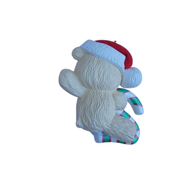 Vintage 1993 Baby's 2nd Christmas Ornament Bear with Candy Cane - Picture 5 of 10